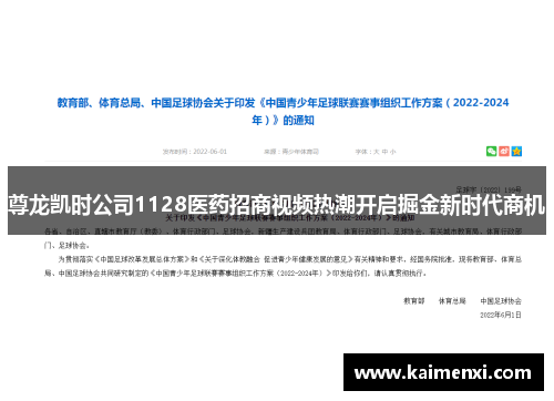 尊龙凯时公司1128医药招商视频热潮开启掘金新时代商机